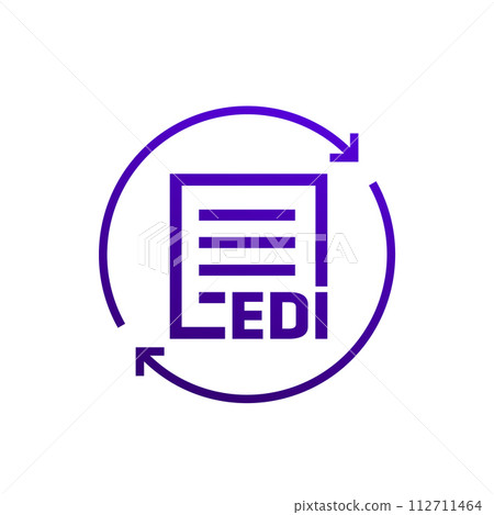 EDI icon, Electronic Data Interchange vector EDI icon, Electronic Data Interchange vector 112711464