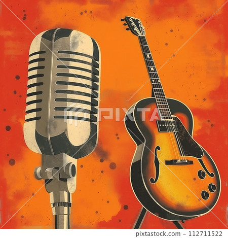 Rock music background. Rock poster. Background for music festival or concert poster or flyer, design template Rock music background. Rock poster. Background for music festival or concert poster or flyer, design template 112711522