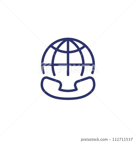 international call line icon with a phone 112711537