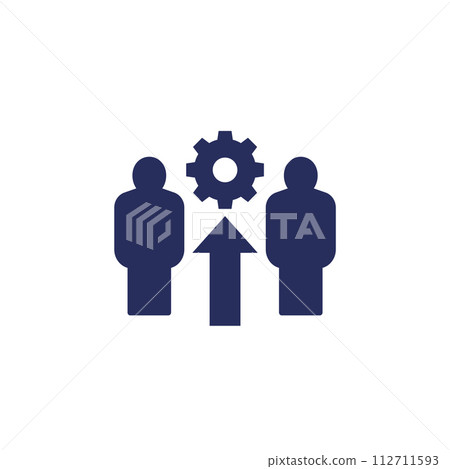 labor efficiency icon on white 112711593