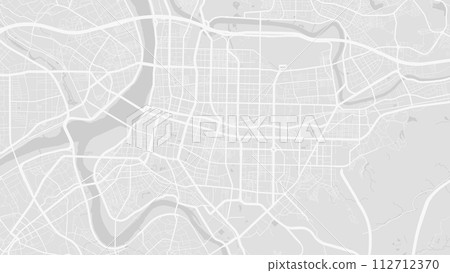 Taipei map, Taiwan. Grayscale city map, vector streetmap. 112712370