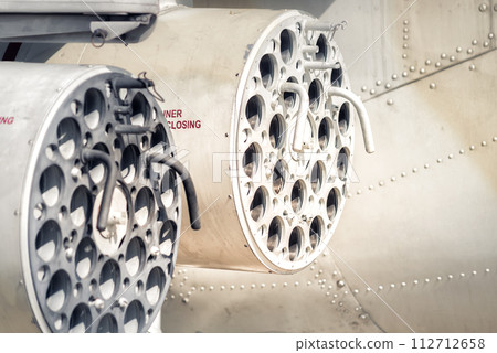 Turret of the anti-tank missile system on helicopter gunship Turret of the anti-tank missile system on helicopter gunship 112712658