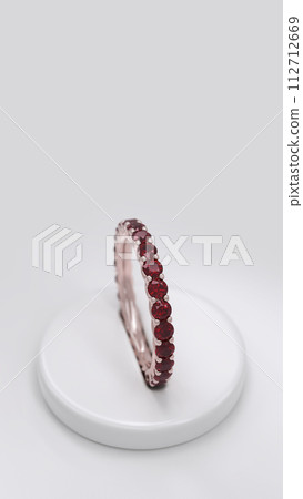 Rose Gold Ruby Eternity Ring 112712669