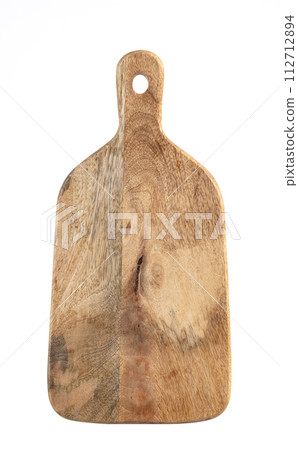 Wooden cutting kitchen Board, isolated on white background. Wooden cutting kitchen Board, isolated on white background. 112712894