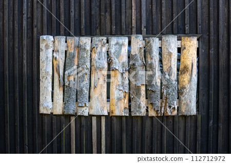Abstract detail of a wooden wall 112712972