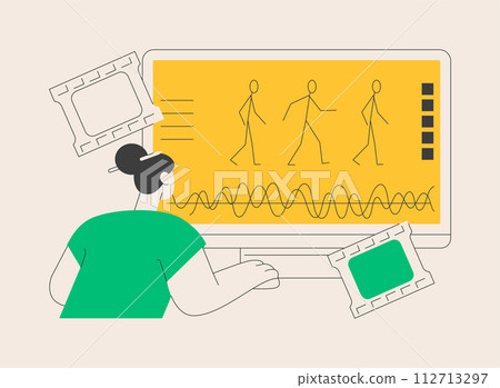 Computer animation abstract concept vector... - Stock Illustration ...
