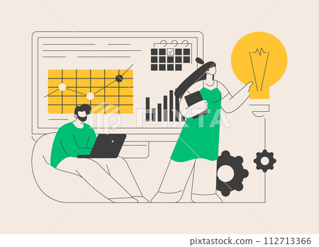 Project initiation abstract concept vector illustration. 112713366