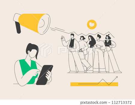 Diversity marketing abstract concept vector illustration. Diversity marketing abstract concept vector illustration. 112713372