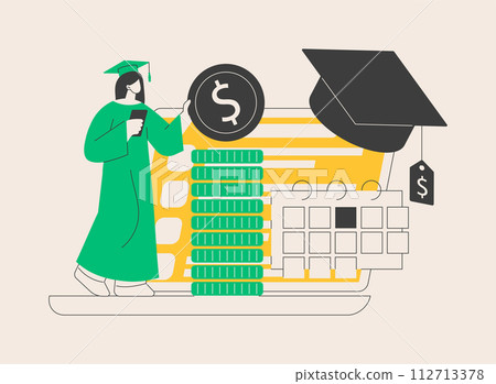 Student loan payments deferred abstract concept vector illustration. 112713378