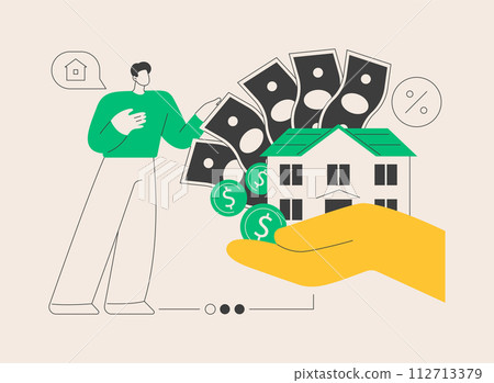 Mortgage relief program abstract concept vector illustration. Mortgage relief program abstract concept vector illustration. 112713379
