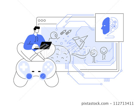 AI-Generated Content abstract concept vector illustration. AI-Generated Content abstract concept vector illustration. 112713411