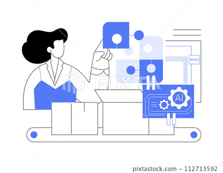 AI-Powered Customization abstract concept vector illustration. 112713592