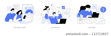Bank loan service isolated cartoon vector illustrations se 112713657