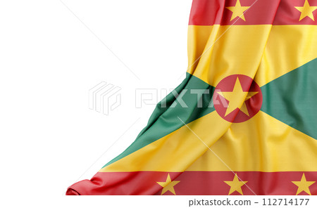 Flag of Grenada with empty space on the left. Isolated. 3D Rendering 112714177