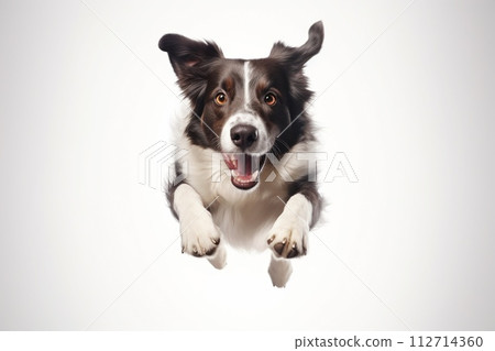 Border collie jumping 112714360