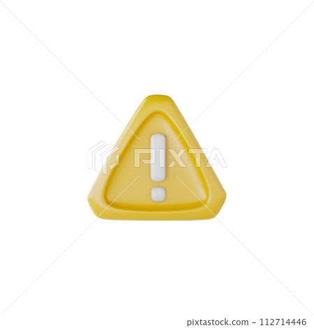 3D warning sign. Vector illustration 3D warning sign. Vector illustration 112714446