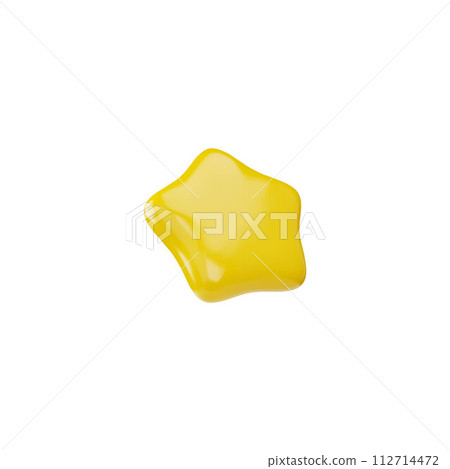 Glossy yellow star shape vector illustration 112714472