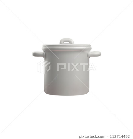 Modern cooking pot with lid vector illustration Modern cooking pot with lid vector illustration 112714492