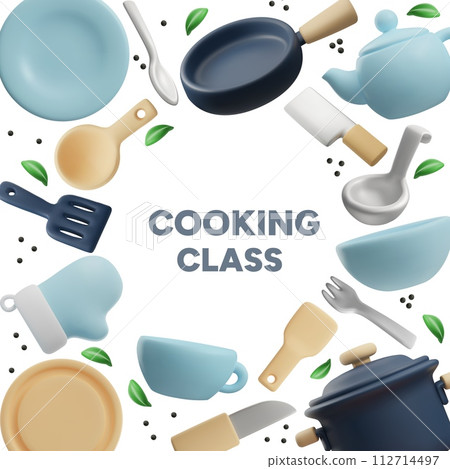 Cooking class utensils vector illustration Cooking class utensils vector illustration 112714497