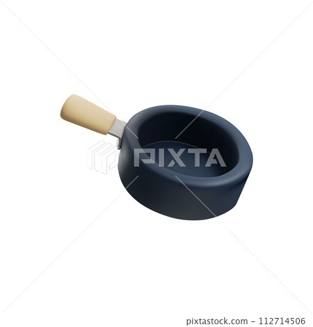 Dark blue saucepan with beige handle vector illustration Dark blue saucepan with beige handle vector illustration 112714506