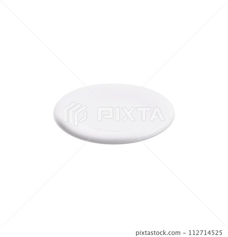 White 3D plate template ideal for cooking on isolated background. 112714525