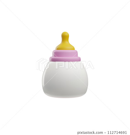 Baby milk bottle 3D vector illustration 112714691