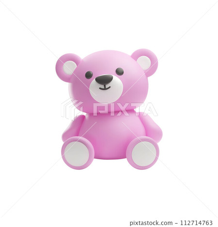 Stroller and teddy bear 3D vector Stroller and teddy bear 3D vector 112714763