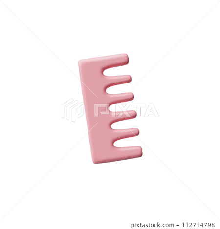 Pink hair comb vector illustration Pink hair comb vector illustration 112714798