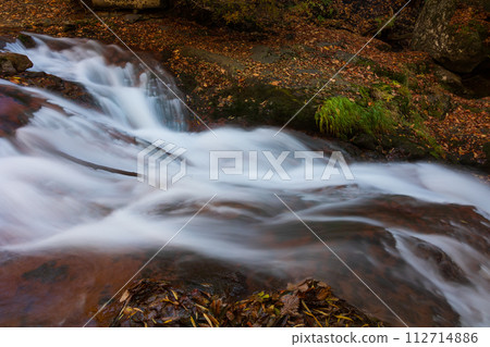 Nagano in autumn, Okutateshina, the best time to see the autumn leaves, Yokotani Valley (Yokotani Gorge) 112714886
