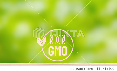 The Non gmo logo for food or healthy concept 3d rendering. 112715190