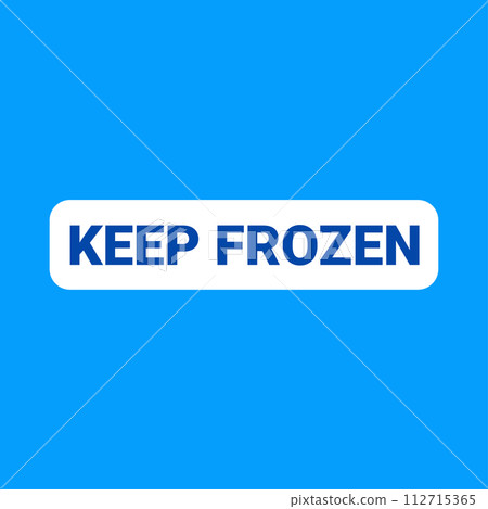Keep frozen vector logo illustration. Frozen product label badge pictogram. Winter frozen food 112715365