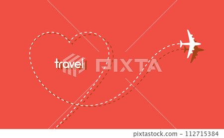 Airplane heart path route shape travel vector destination journey. Airplane heart route path Airplane heart path route shape travel vector destination journey. Airplane heart route path 112715384