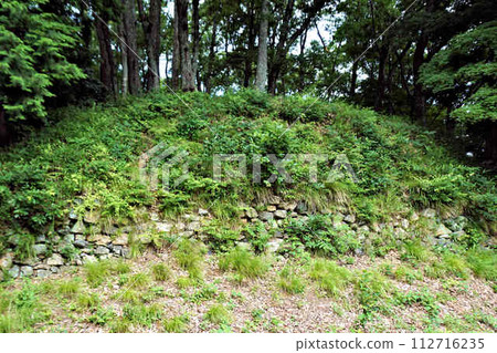 Honmaru stone wall ruins from Odari Castle ruins large hall Honmaru stone wall ruins from Odari Castle ruins large hall 112716235