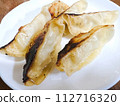 slightly burnt gyoza 112716320