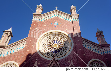 View of St. Anthony of Padua Church fasade in district Beyoglu near Istiklal street in Istanbul, Turkey. View of St. Anthony of Padua Church fasade in district Beyoglu near Istiklal street in Istanbul, Turkey. 112716606