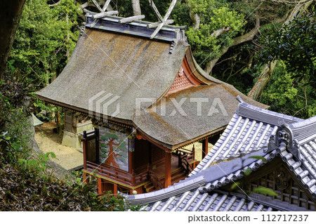 從釜貝石看岩上神社的正殿 從釜貝石看岩上神社的正殿 112717237