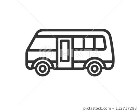 校車圖示插圖(畫線) 校車圖示插圖(畫線) 112717288