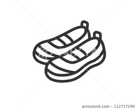 Illustration of upper shoes icon (line drawing) Illustration of upper shoes icon (line drawing) 112717290