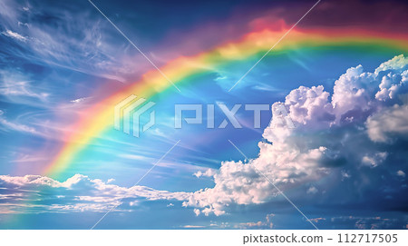 beautiful rainbow after the rain 112717505