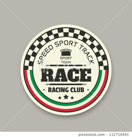 Yellow Italy race circle emblem Yellow Italy race circle emblem 112718481
