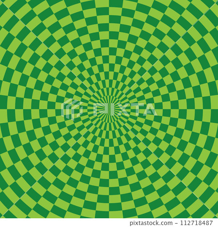 Green checkered flag circle background 112718487