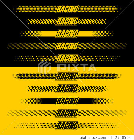 Sport racing design lines set 112718504