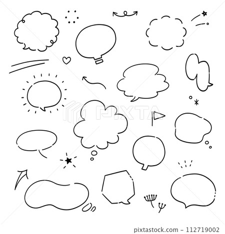 氣球與對待線畫插圖集 112719002