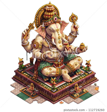 Ganesha 3D illustration 112719260