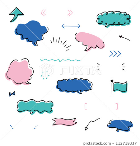 Cute hand drawn illustration set Cute hand drawn illustration set 112719337