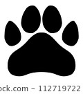 Cute paw silhouette 112719722