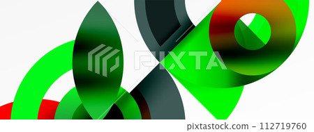 Circle geometric abstract vector background 112719760