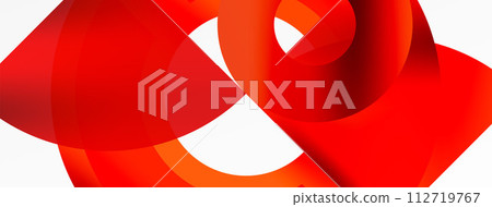 Circle geometric abstract vector background 112719767