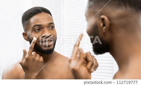 Man in bathroom concept 112719777