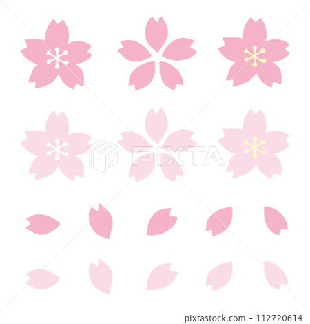 簡單的櫻花和花瓣 112720614